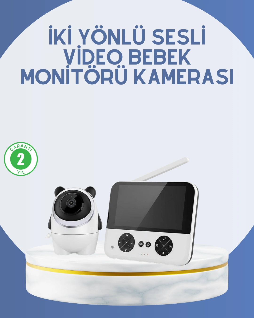 Kablosuz Bebek Monitörü 720p Görüntü Ve Geniş Ekran ( Lisinya )