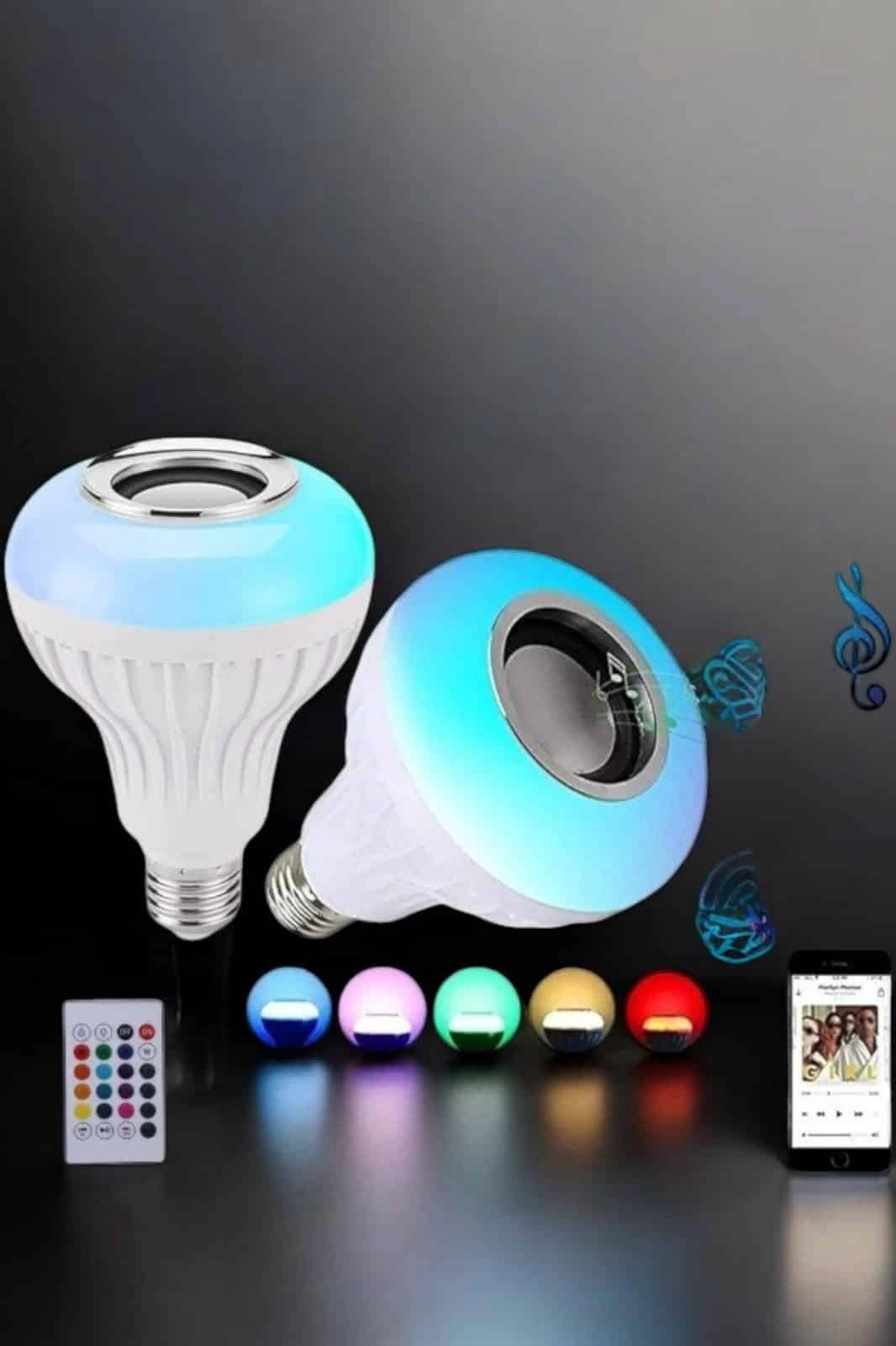 Kablosuz Bluetooth Hoparlör Led Lamba ( Lisinya )