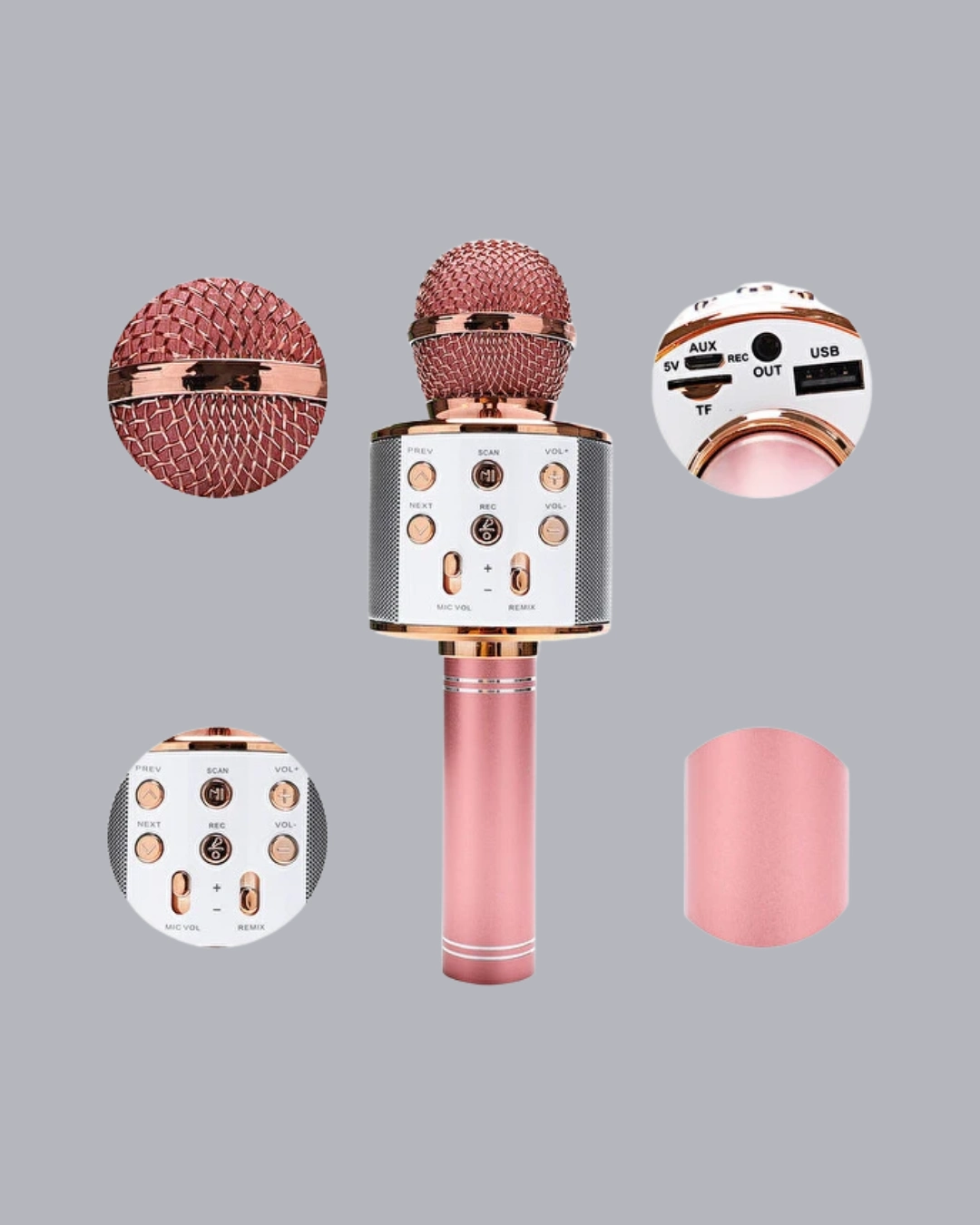 Kablosuz Bluetooth Karaoke Mikrofon  Yankı Efektli ( Lisinya )