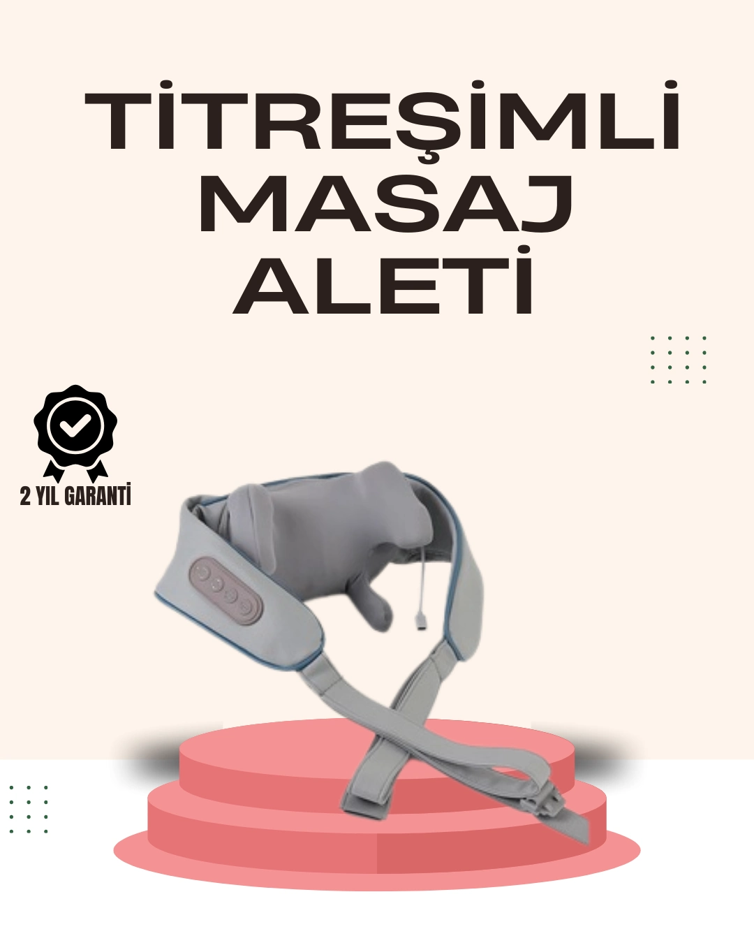 Kablosuz Boyun Ve Omuz Masaj Aleti | Isıtmalı Ve Yoğurmalı ( Lisinya )