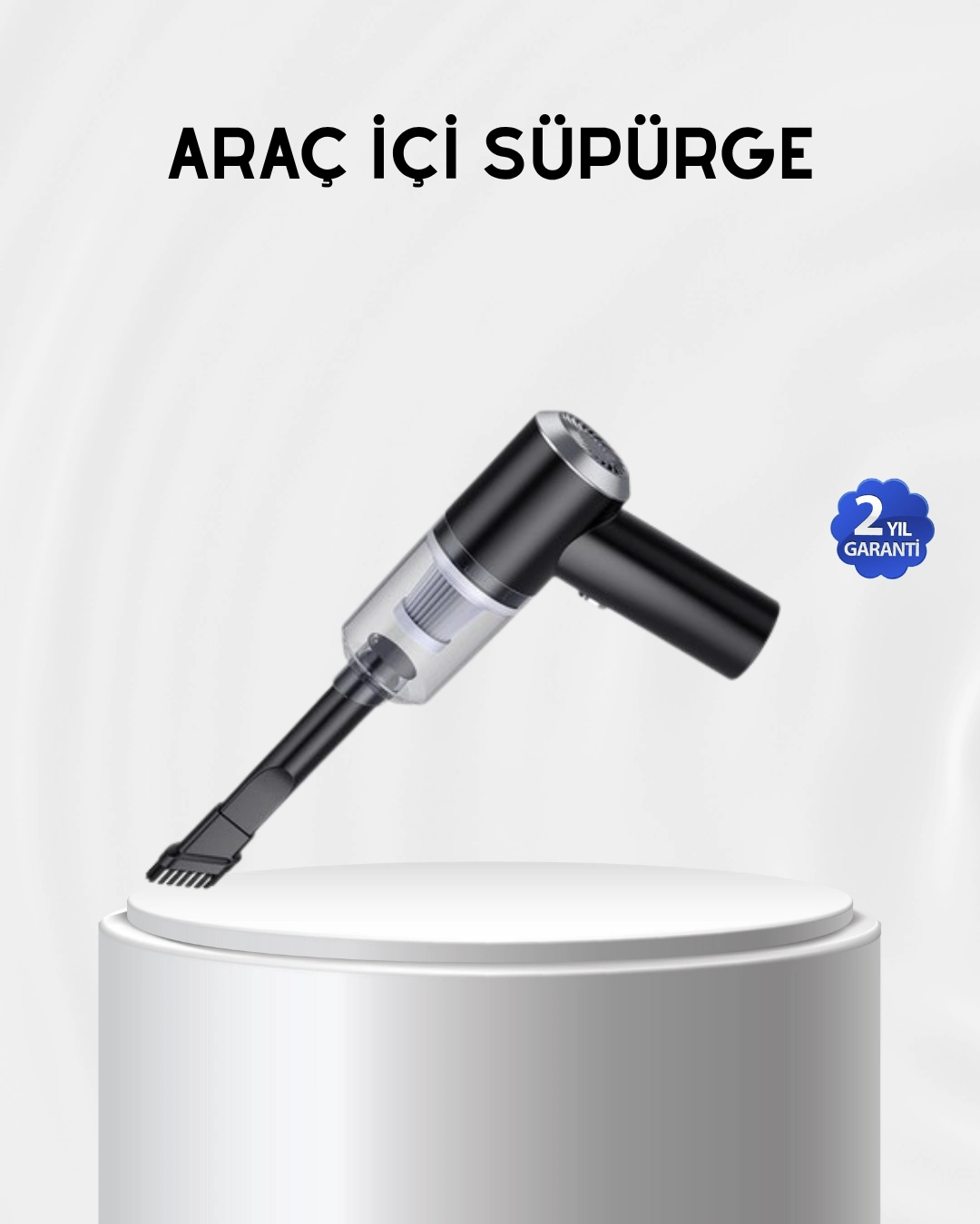 Kablosuz El Süpürgesi – Araç İçi Temizlik İçin 5500pa Güçlü Emiş, Usb Şarjlı ( Lisinya )