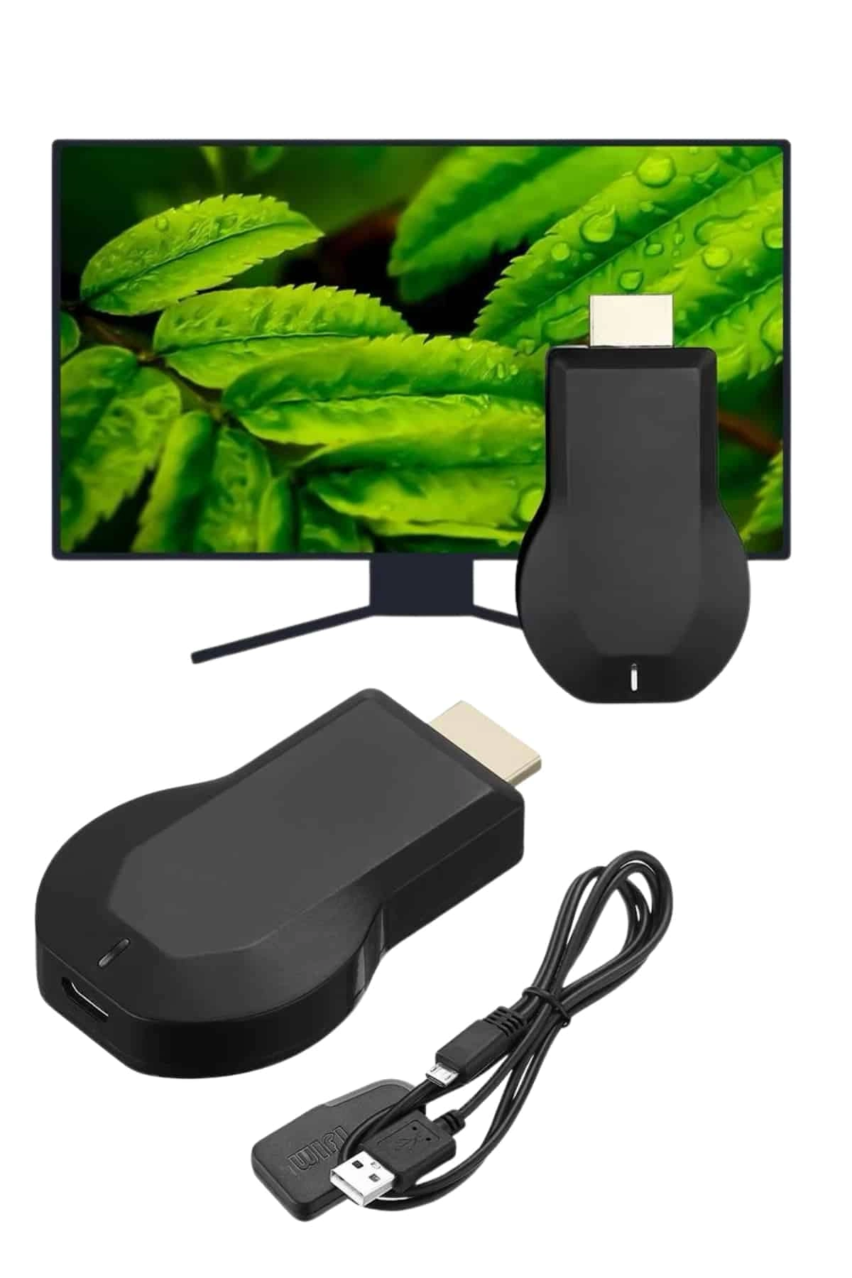 Kablosuz Hdmı Ses Ve Görüntü Aktarıcı Kolay Taşınabilir Yüksek Çözünürlüklü ( Lisinya )