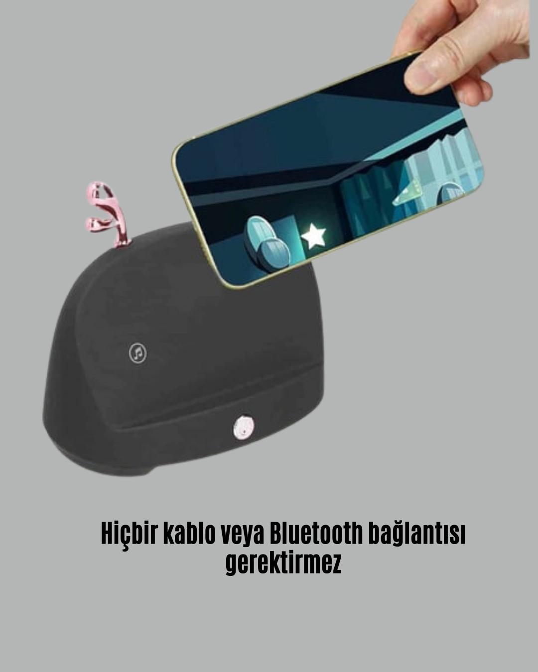 Kablosuz İndüksiyonlu Telefon Tutucu Ve Hoparlör – Pratik Ses Yükseltici ( Lisinya )