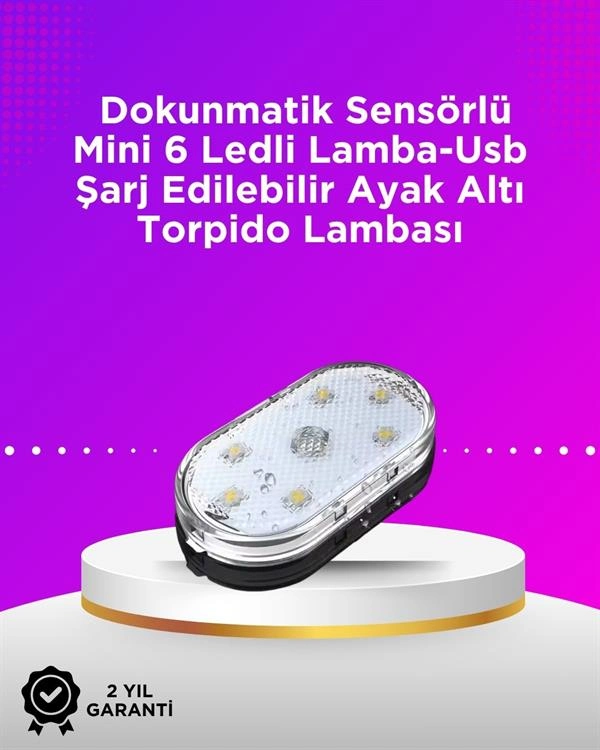 Kablosuz Manyetik Montajlı Araba İçin 7 Renkli Ambiyans Işığı Seti ( Lisinya )