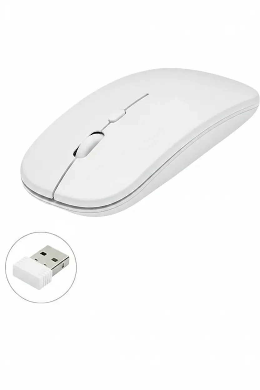Kablosuz Mouse Fare Şarjlı Bluetooth Wireless Çift Modlu Sessiz ( Lisinya )