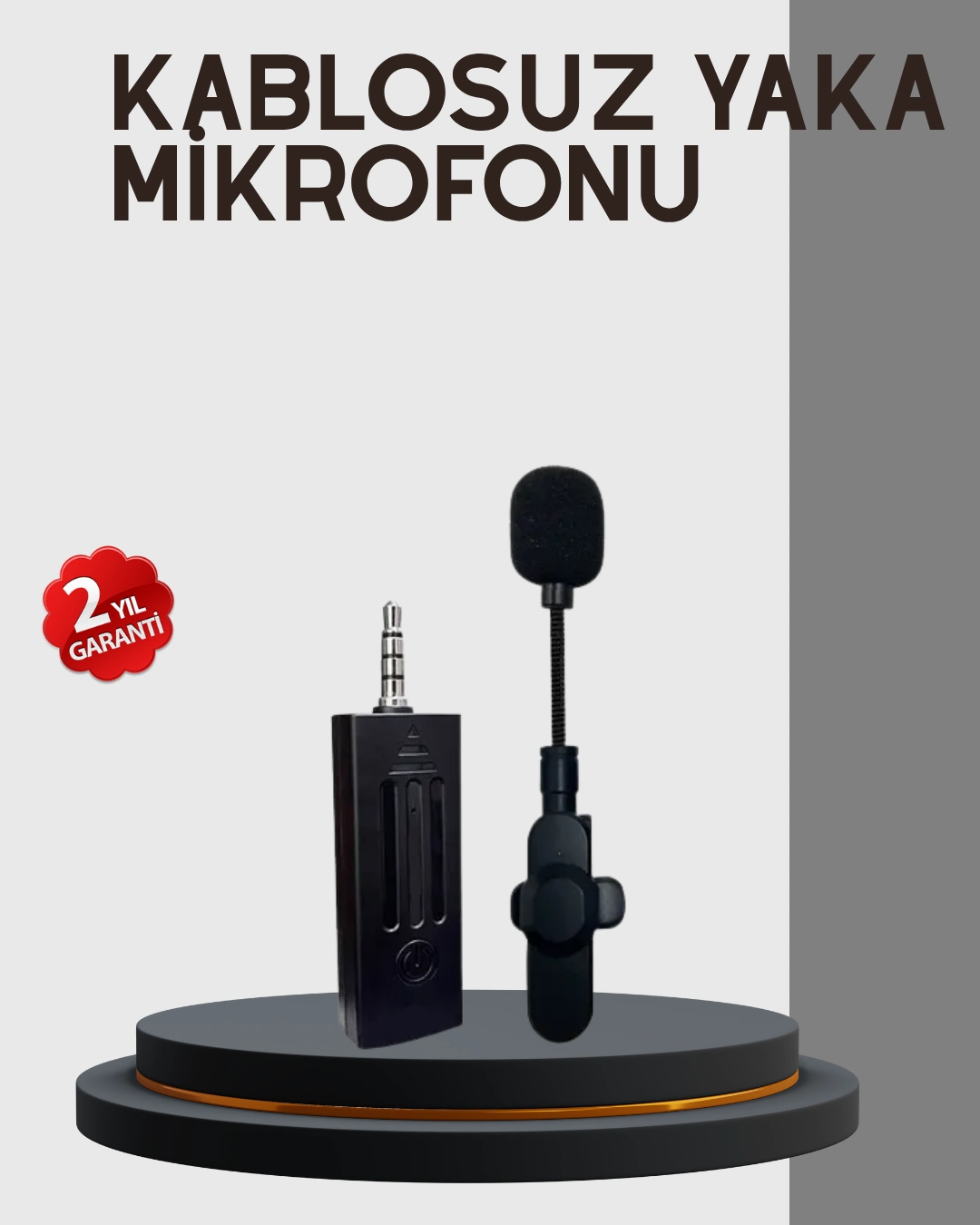 Kablosuz Profesyonel Mikrofon – 360° Ses Yakalama, 60 M Menzil, Gürültü Engelleyici ( Lisinya )