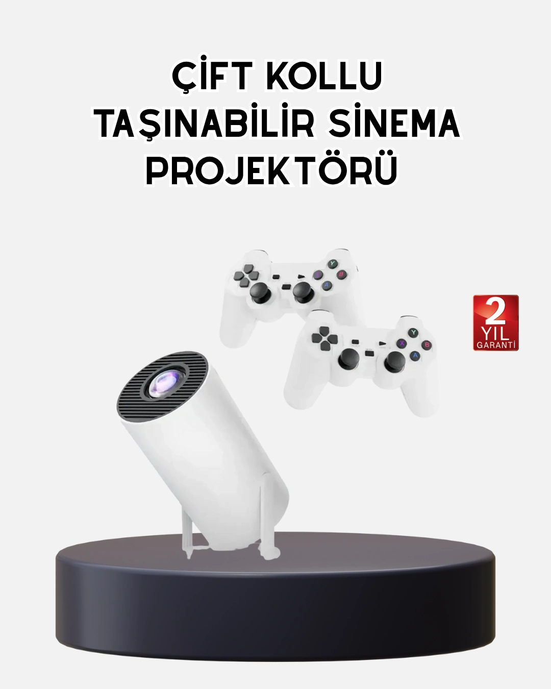 Kablosuz Projeksiyon Cihazı 4k Destekli Hdmı Usb Oyun Uyumlu ( Lisinya )