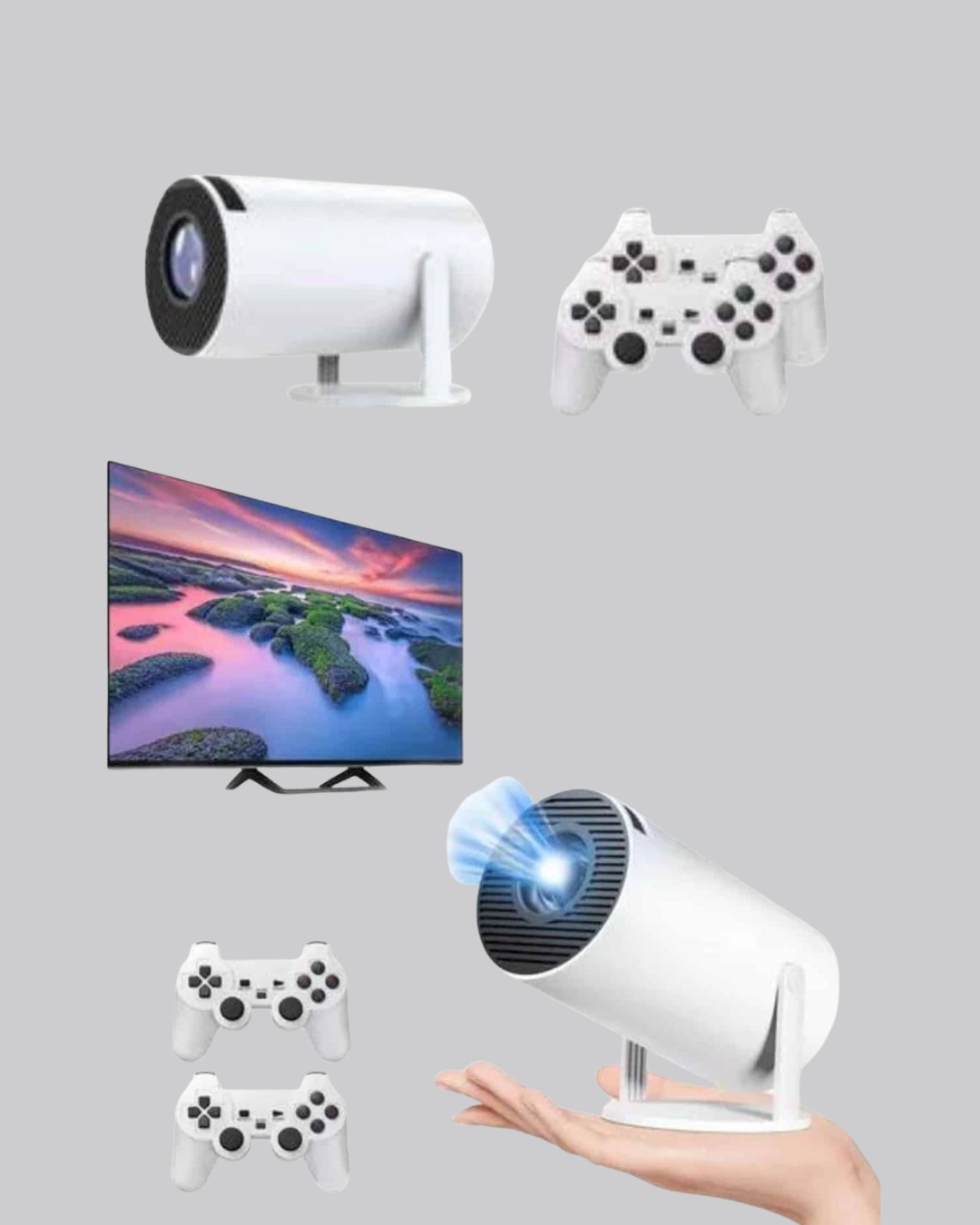 Kablosuz Projeksiyon Cihazı 4k Destekli Hdmı Usb Oyun Uyumlu ( Lisinya )