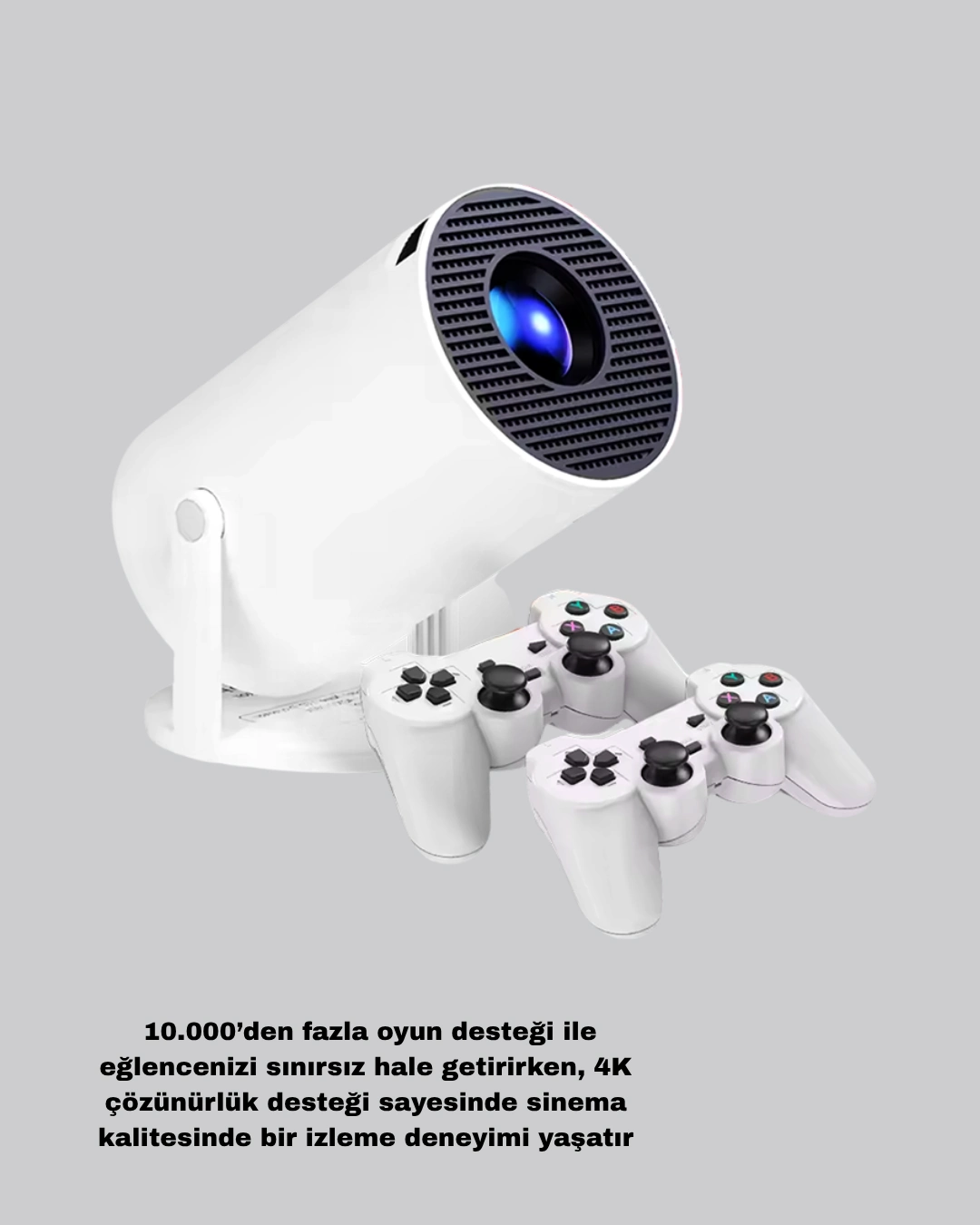 Kablosuz Projeksiyon Cihazı 4k Destekli Hdmı Usb Oyun Uyumlu ( Lisinya )