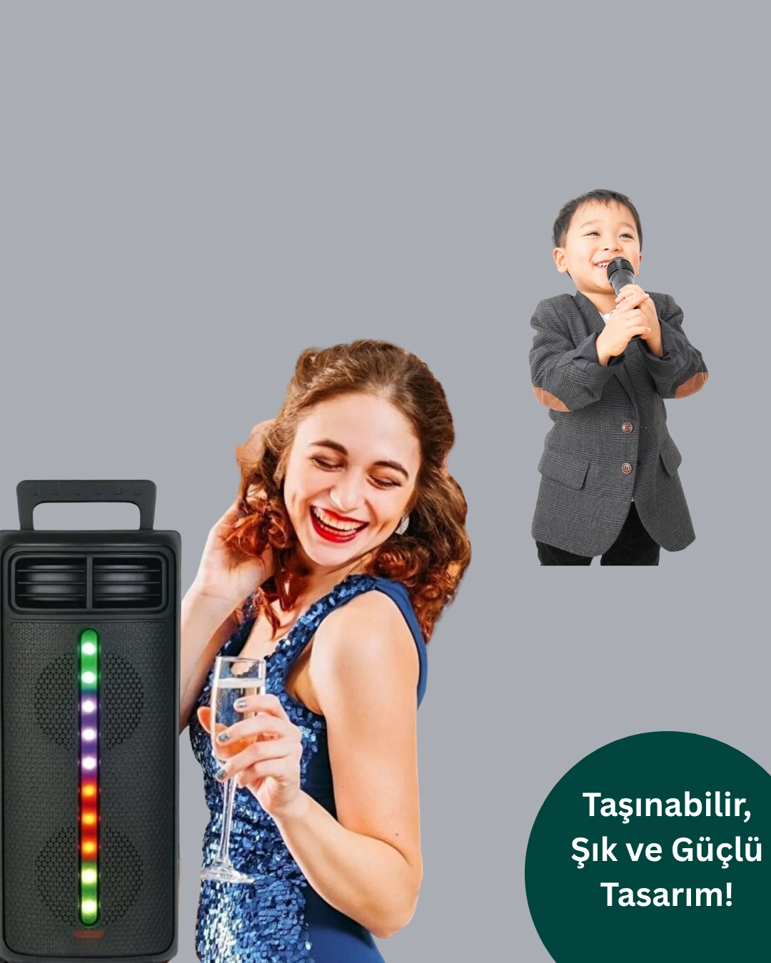 Kablosuz Rgb Işıklı Bluetooth Hoparlör | Ev, Parti Ve Açık Hava Kullanımı ( Lisinya )