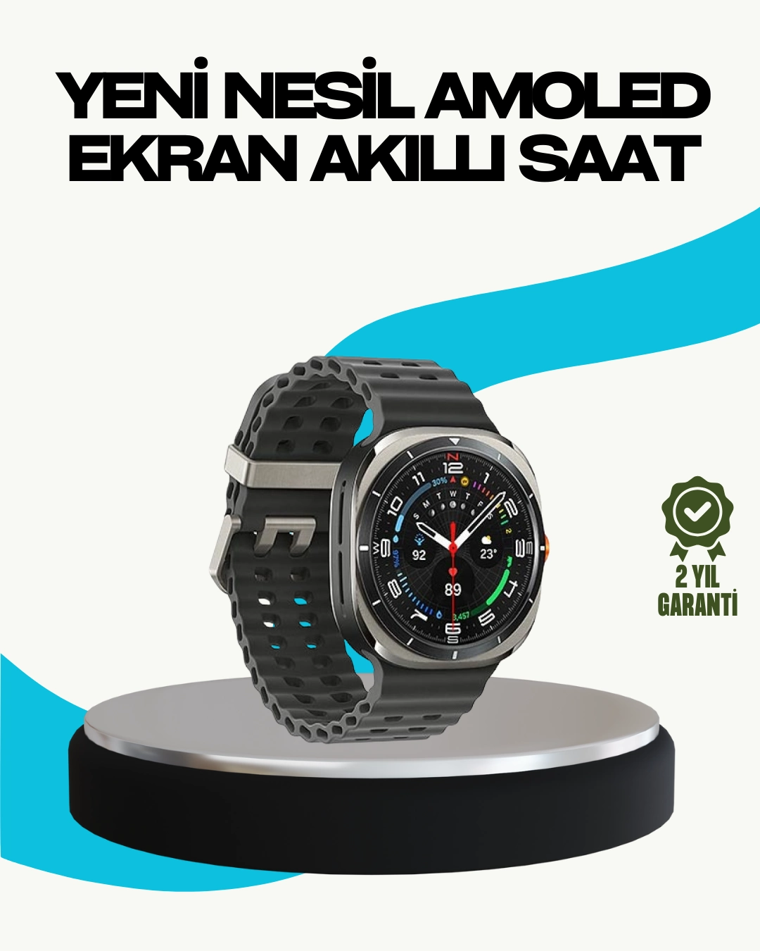 Kablosuz Şarjlı Akıllı Saat Tüm Telefonlarla Uyumlu Çok Fonksiyonlu ( Lisinya )