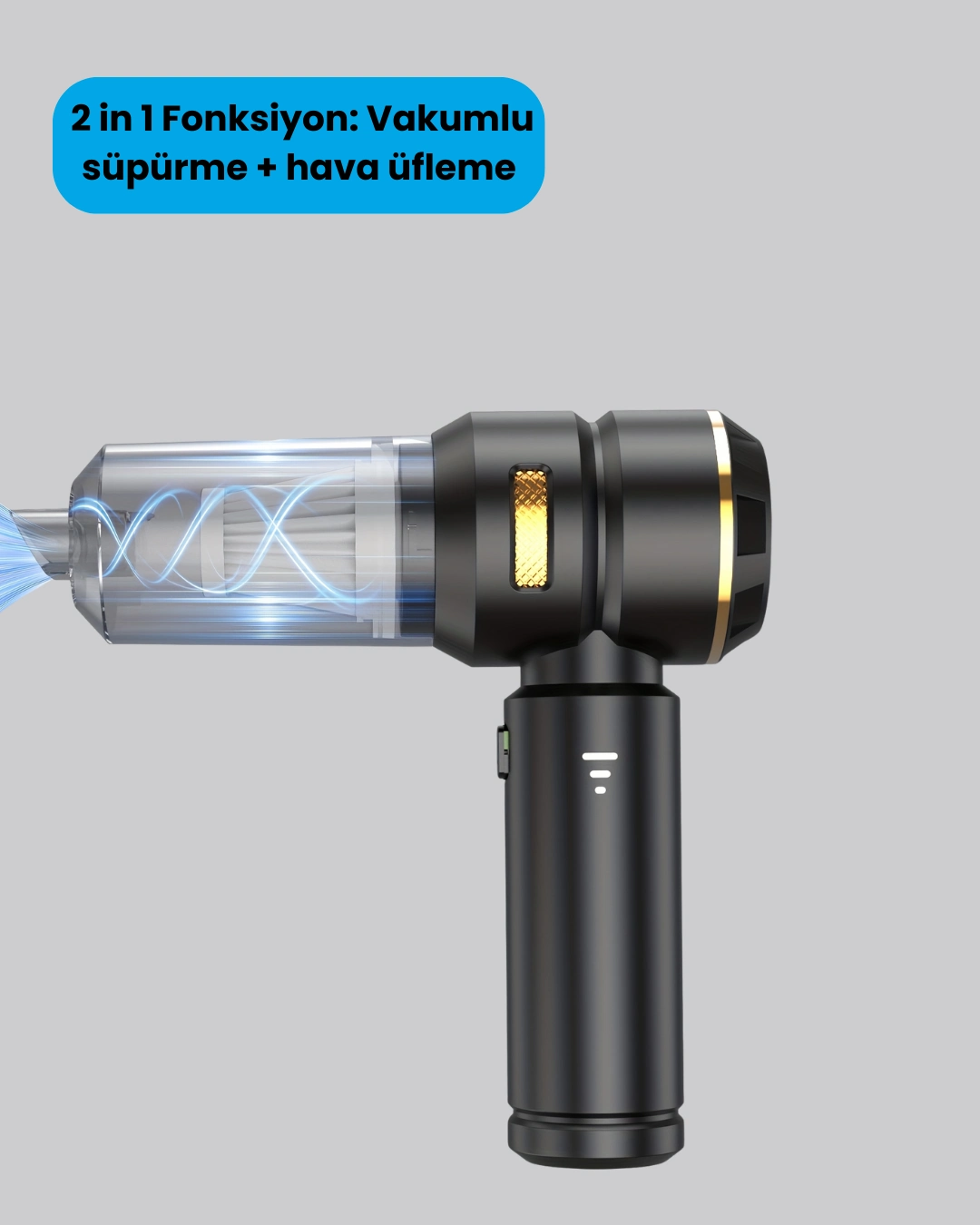 Kablosuz Şarjlı Araç İçi Ve Küçük Alanlar İçin Güçlü Vakumlu Süpürge ( Lisinya )