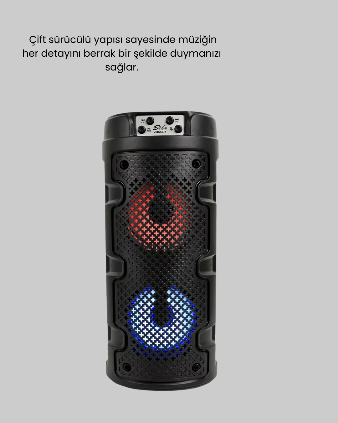 Kablosuz Stereo Hoparlör Usb + Sd Kart + Aux Destekli Bluetooth 5.0 ( Lisinya )