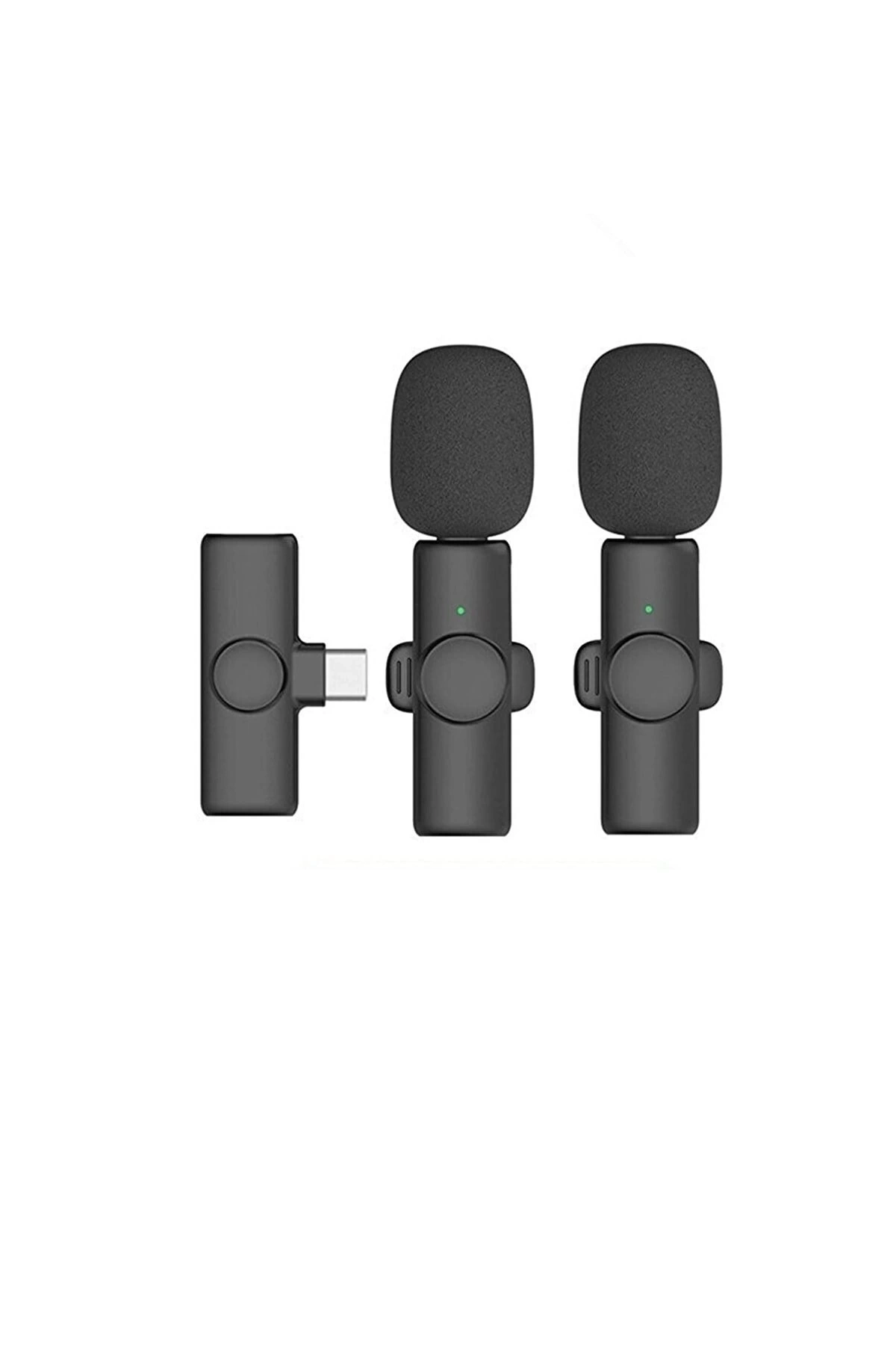 Kablosuz Yaka Mikrofonu Typ-c 2’li Mini Mikrofon ( Lisinya )
