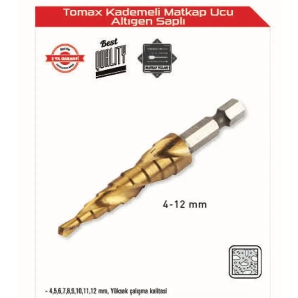 Kademeli Matkap Ucu 4-12 Mm Arası - Altıgen Saplı ( Lisinya ) Kademeli Matkap Ucu 4-12 Mm Arası - Altıgen Saplı ( Lisinya )