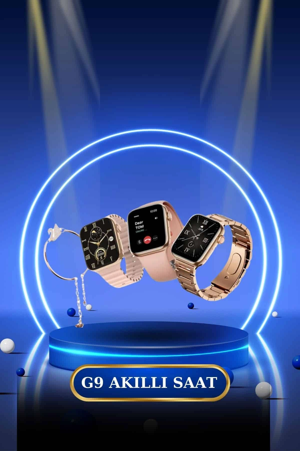 Kadınlar İçin Dokunmatik Ekran Akıllı Saat Ve  Kablosuz Bluetooth Kulaklık Anc Özelliği ( Lisinya )