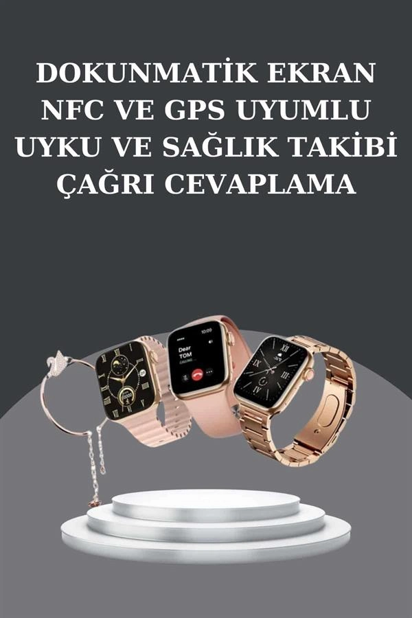 Kadınlara Özel Bileklik Hediyeli Akıllı Saat Ve Dijital Göstergeli Anc Özellikli Bluetooth Kulaklık ( Lisinya )
