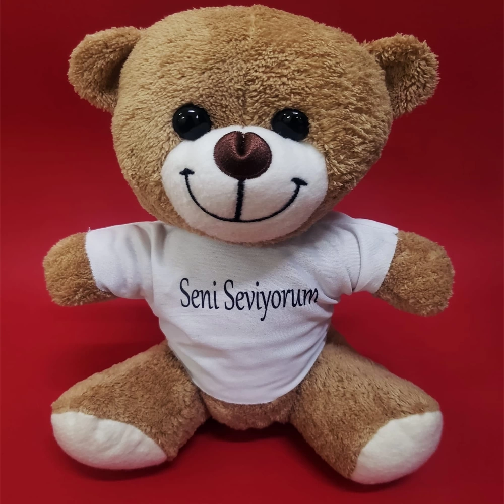 Kahverengi Seni Seviyorum Tişörtlü Ayı ( Lisinya ) Kahverengi Seni Seviyorum Tişörtlü Ayı ( Lisinya )