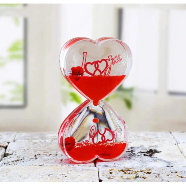 Kalp Şeklinde Jel Kum Saati ( Lisinya ) Kalp Şeklinde Jel Kum Saati ( Lisinya )