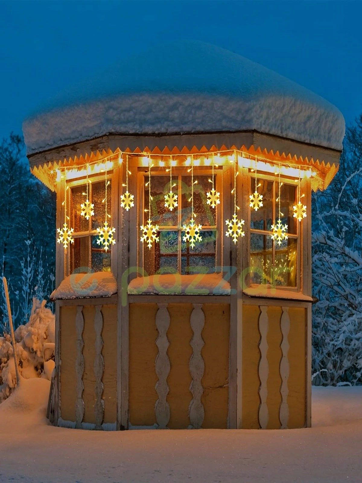 Kar Tanesi 8 Fonksiyonlu 3m 12 Saçaklı ( Lisinya ) Kar Tanesi 8 Fonksiyonlu 3m 12 Saçaklı ( Lisinya )