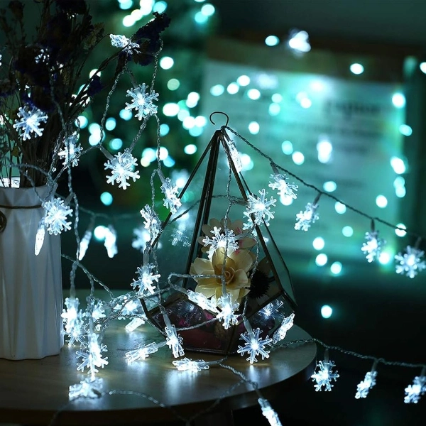 Kar Tanesi Tasarımlı 20 Led Usb Aydınlatma ( Lisinya )