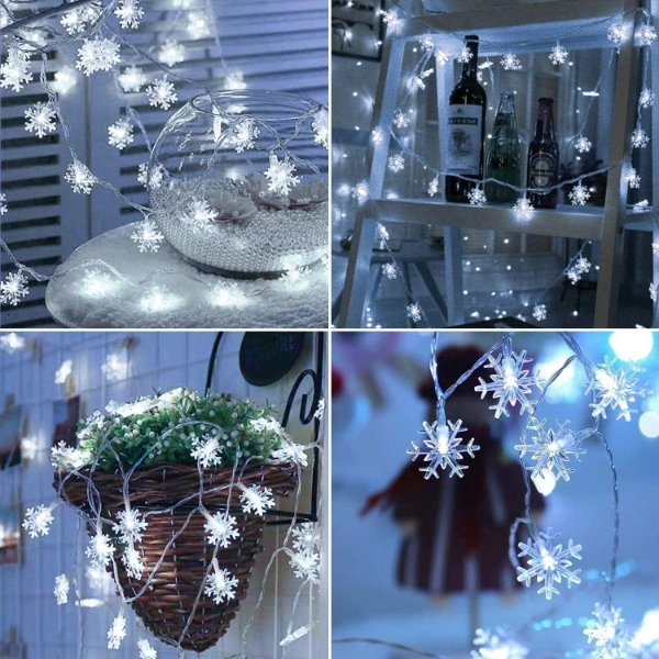 Kar Tanesi Tasarımlı 20 Led Usb Aydınlatma ( Lisinya )