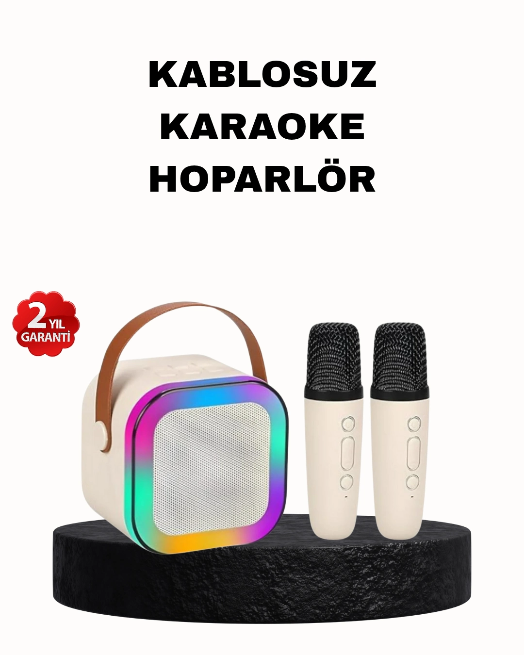 Karaoke Hoparlör Taşınabilir Çift Mikrofonlu Ve Led Işıklı Bluetooth 5.0 ( Lisinya ) Karaoke Hoparlör Taşınabilir Çift Mikrofonlu Ve Led Işıklı Bluetooth 5.0 ( Lisinya )