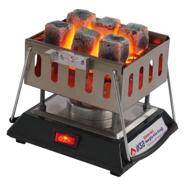 Kare Krom Elektrikli Nargile Köz Ocağı ( Lisinya ) Kare Krom Elektrikli Nargile Köz Ocağı ( Lisinya )