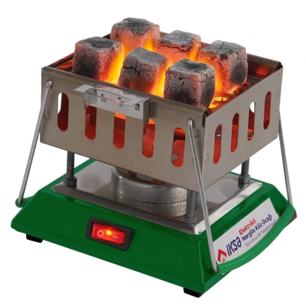 Kare Krom Elektrikli Nargile Köz Ocağı ( Lisinya ) Kare Krom Elektrikli Nargile Köz Ocağı ( Lisinya )
