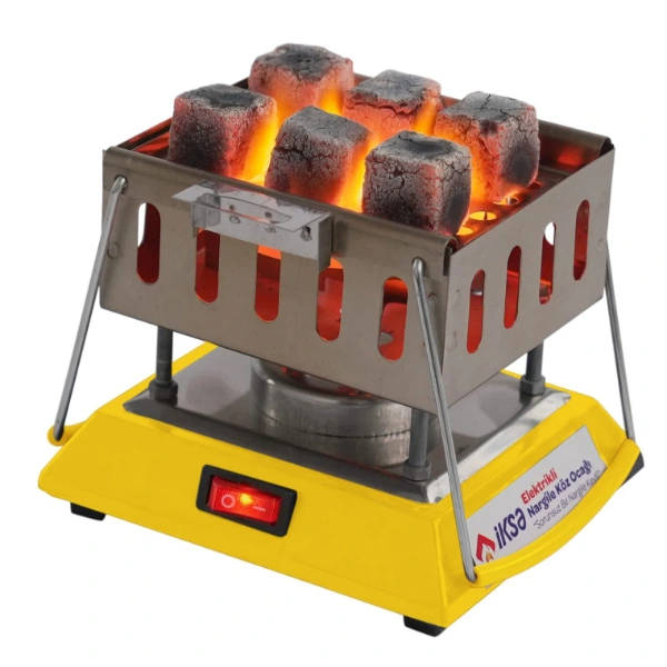 Kare Krom Elektrikli Nargile Köz Ocağı ( Lisinya ) Kare Krom Elektrikli Nargile Köz Ocağı ( Lisinya )