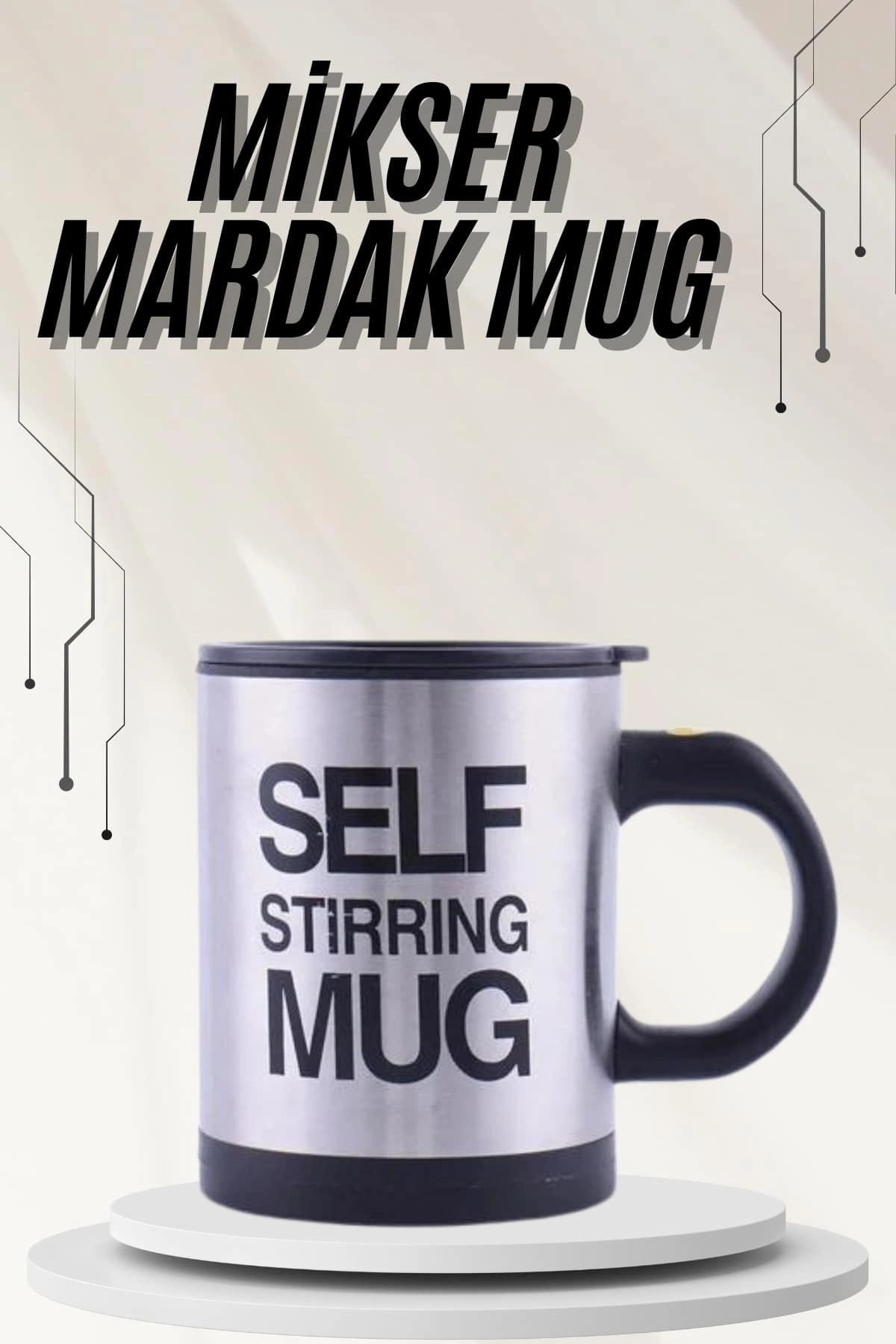 Karıştırıcı Özellikli Mikser Kupa Bardak Termos Bardak ( Lisinya )