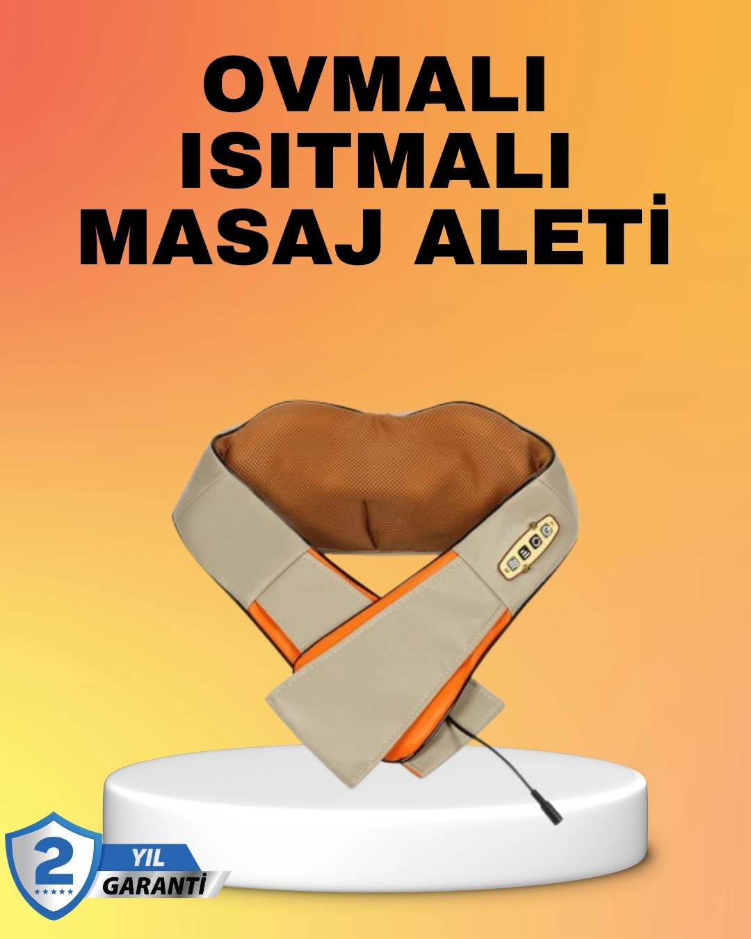 Kas Ağrılarına İyi Gelen Ovmalı Isıtmalı Boyun Omuz Bel Masaj Aleti ( Lisinya )
