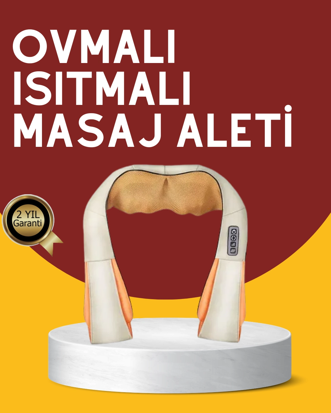 Kas Eklem Ağrılarına Ovmalı Isıtmalı Boyun Omuz Bel Masaj Aleti ( Lisinya )