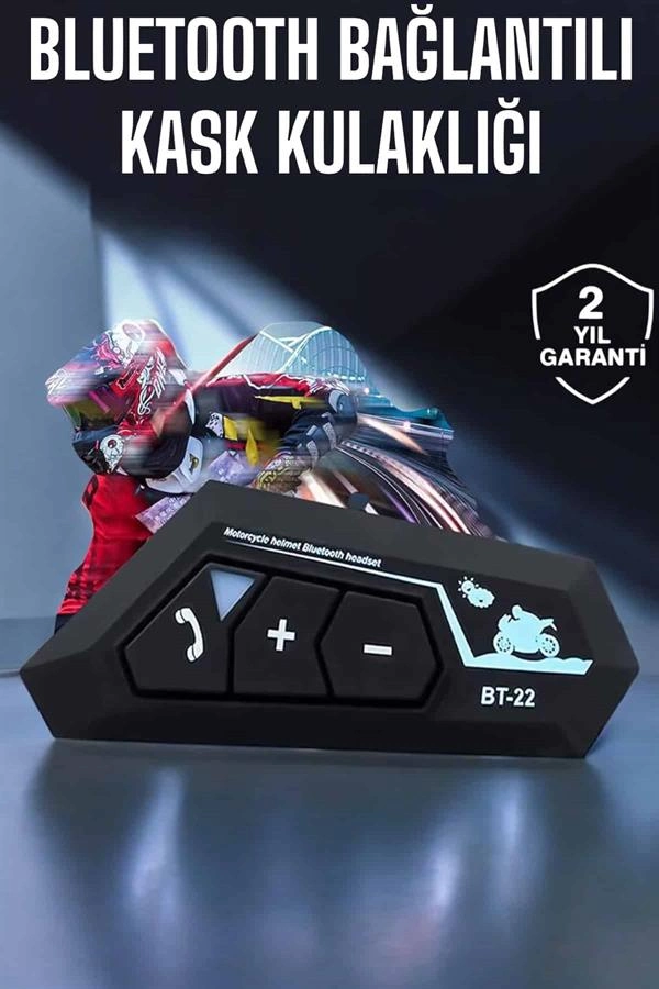 Kask Kulaklık Bluetooth Motosiklet Kulaklık Intercom Su Geçirmez ( Lisinya )