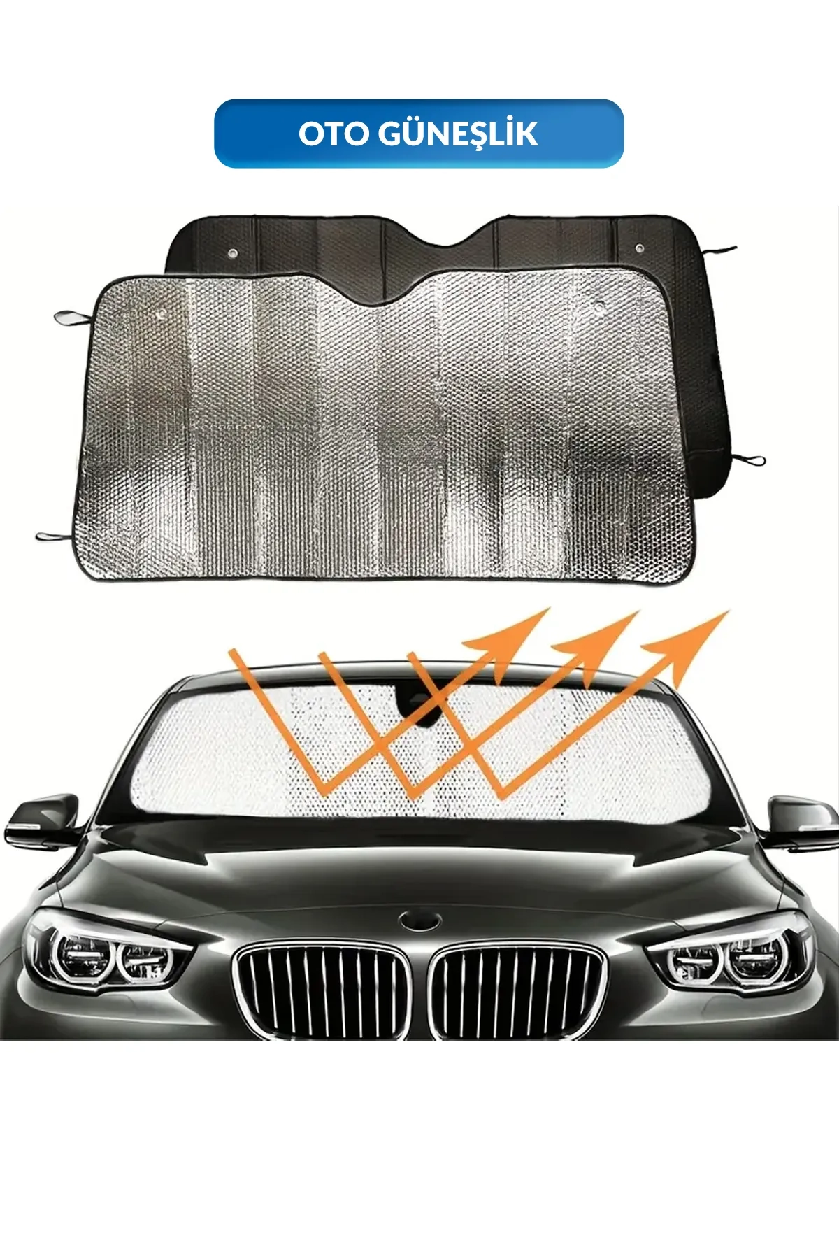 Katlanabilir Ön Cam Güneşlik Isı Önleyici Araç Perdesi Volkswagen Passat Peugeot 3008 Skoda Superb Nissan Qashqai ( Lisinya )