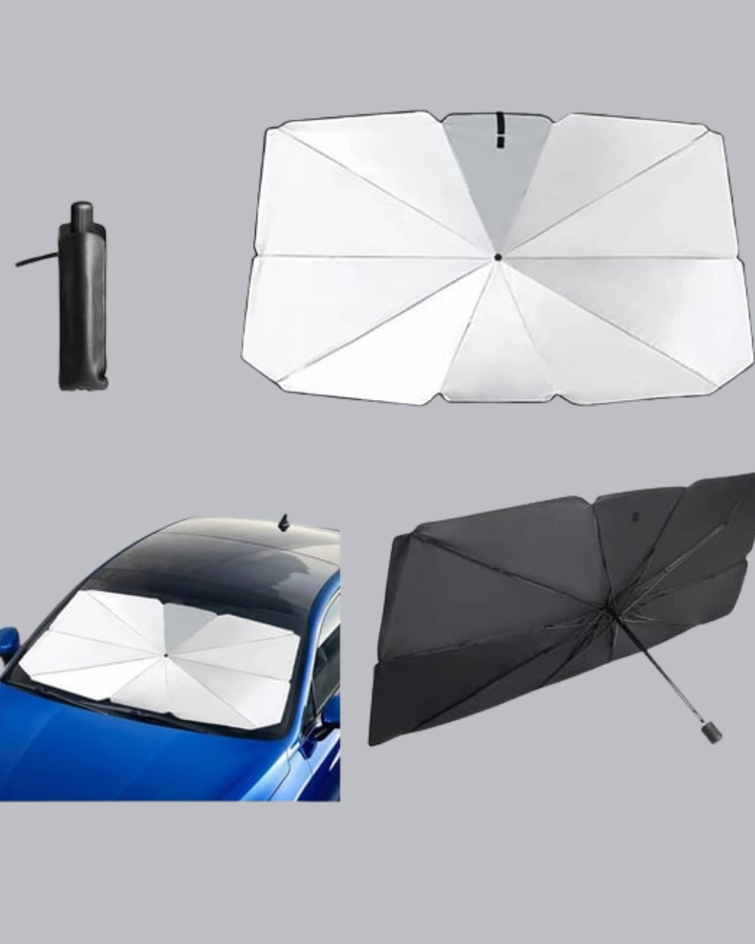 Katlanabilir Oto Güneşlik - 125x65 Cm ( Lisinya )