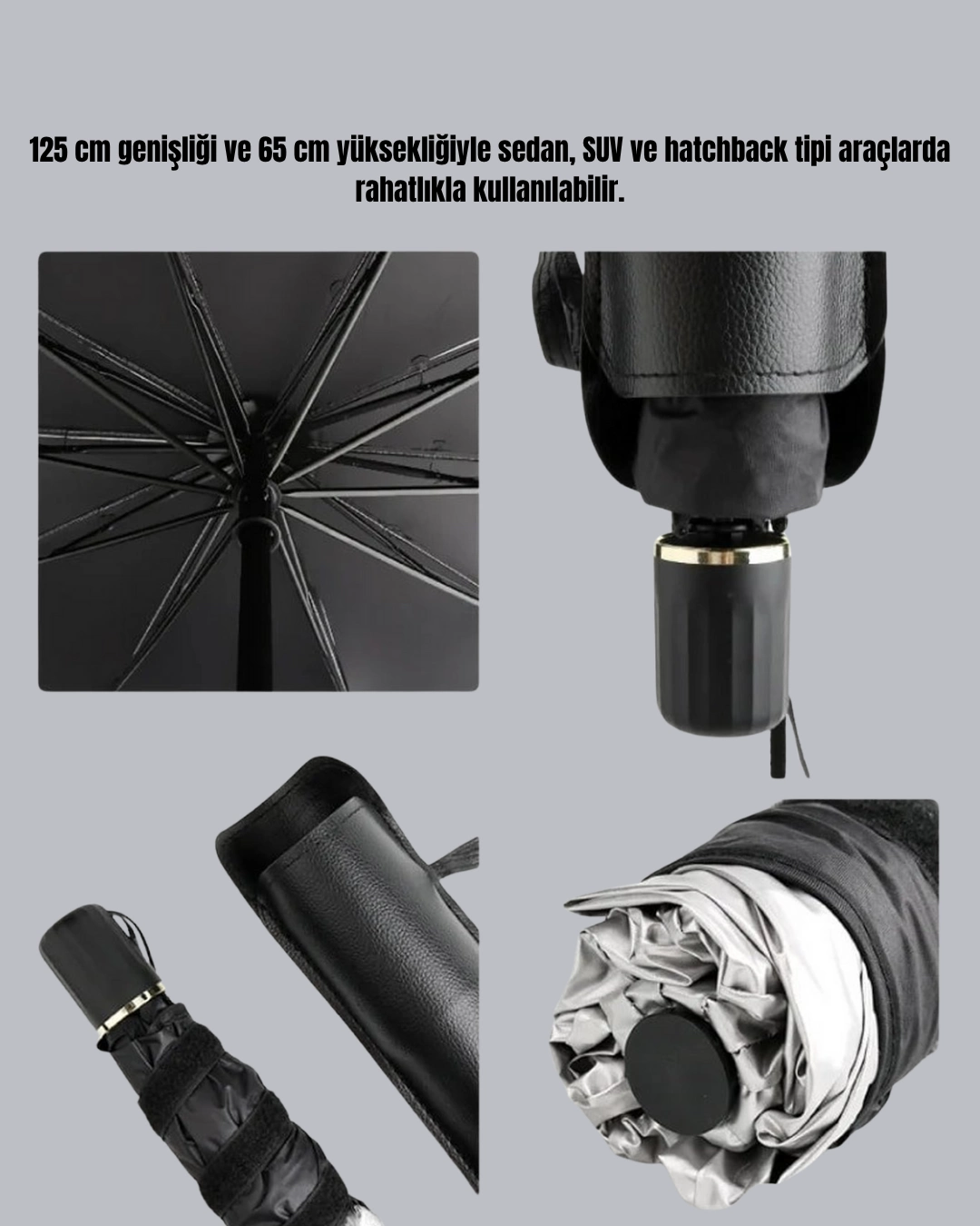 Katlanabilir Oto Güneşlik – Pratik, Dayanıklı, Uv Koruyucu Tasarım ( Lisinya )