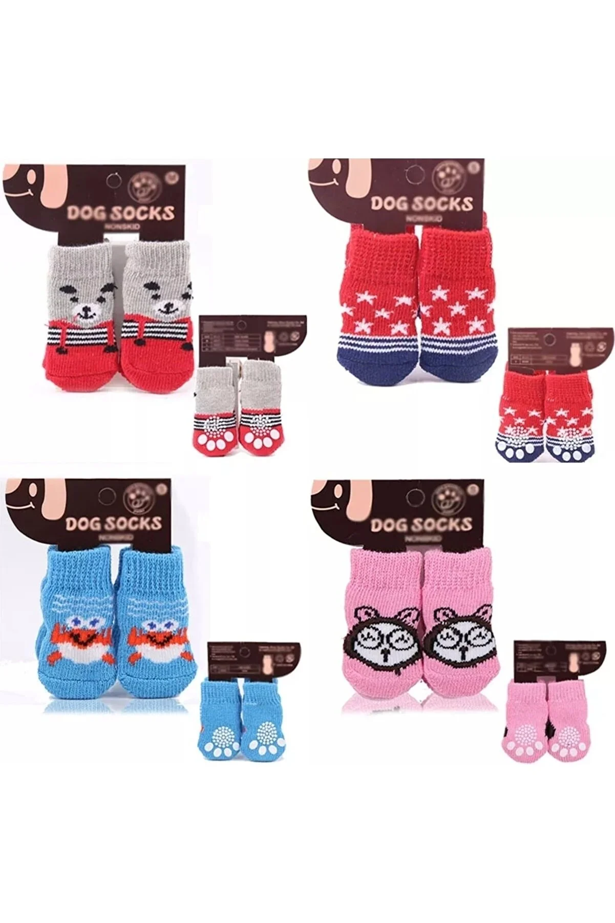 Kedi Köpek Kaydırmaz Örme Çorap ( Lisinya )