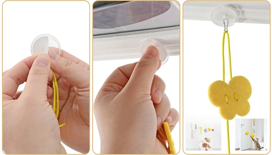 Kelebek Model Elastik Kendinden Yapışkanlı Kedi Oyun Oltası ( Lisinya )