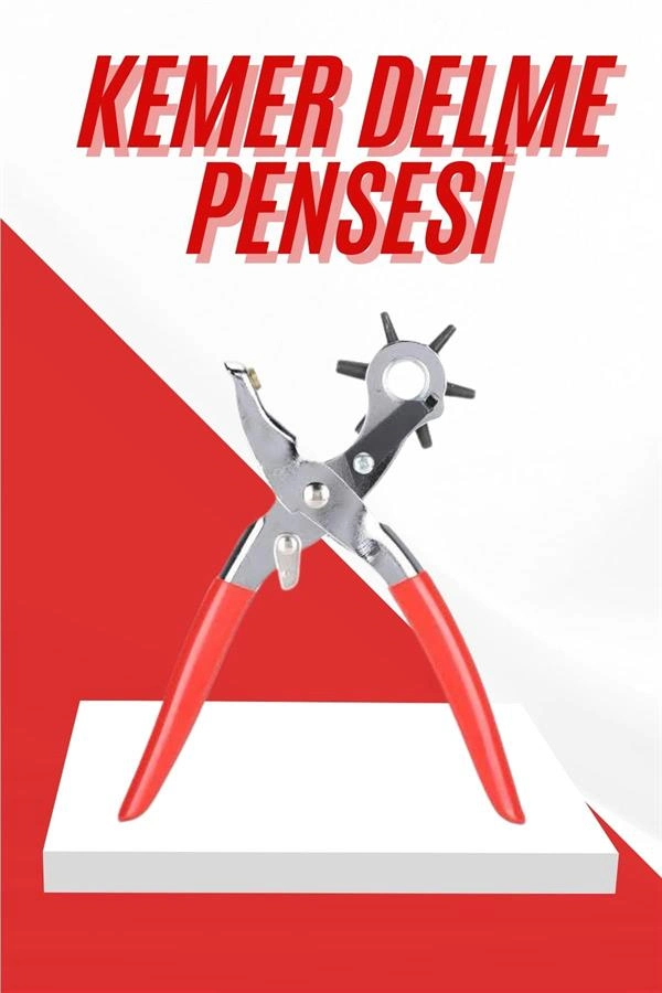 Kemer Delme Pensesi 6 Farklı Boyutta Kemer Delici Ev Deri Kemer ( Lisinya )