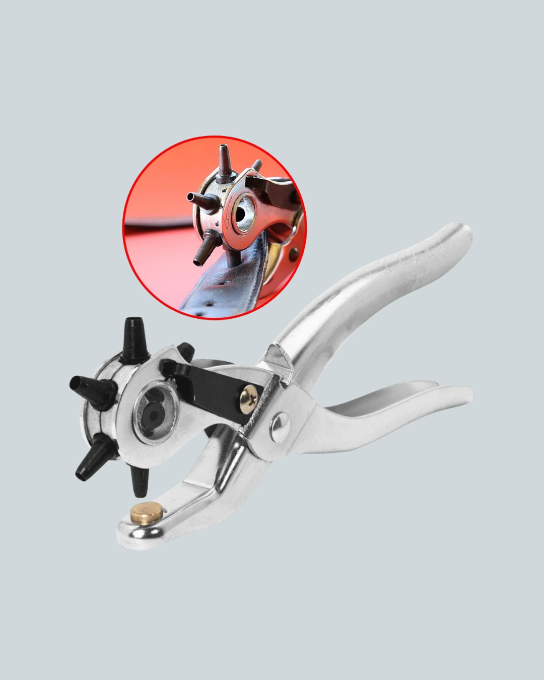 Kemer Delme Pensesi Çok Amaçlı 6 Farklı Delik Boyu Ayarlı Deri Delme Aleti ( Lisinya )