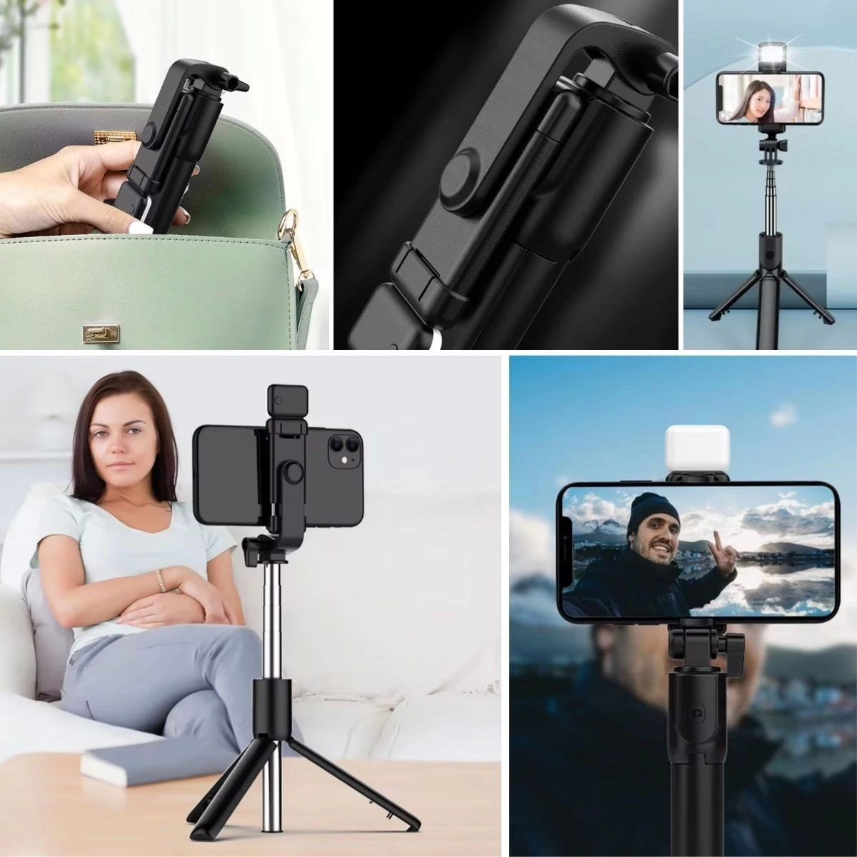 Kendiliğinden Led Işıklı Kumandalı Uzayabilen Selfie Çubuğu,masa Üstü Tripod ( Lisinya ) Kendiliğinden Led Işıklı Kumandalı Uzayabilen Selfie Çubuğu,masa Üstü Tripod ( Lisinya )