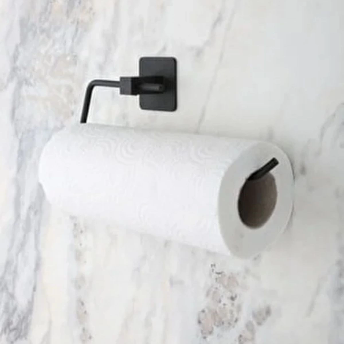 Kendiliğinden Yapışkanlı Siyah Paslanmaz Metal Rulo Havluluk Aparat ( Lisinya ) Kendiliğinden Yapışkanlı Siyah Paslanmaz Metal Rulo Havluluk Aparat ( Lisinya )