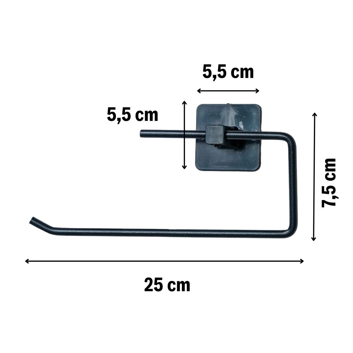 Kendiliğinden Yapışkanlı Siyah Paslanmaz Metal Rulo Havluluk Aparat ( Lisinya ) Kendiliğinden Yapışkanlı Siyah Paslanmaz Metal Rulo Havluluk Aparat ( Lisinya )