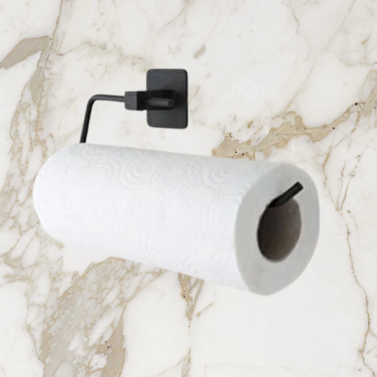 Kendiliğinden Yapışkanlı Siyah Paslanmaz Metal Rulo Havluluk Aparat ( Lisinya ) Kendiliğinden Yapışkanlı Siyah Paslanmaz Metal Rulo Havluluk Aparat ( Lisinya )