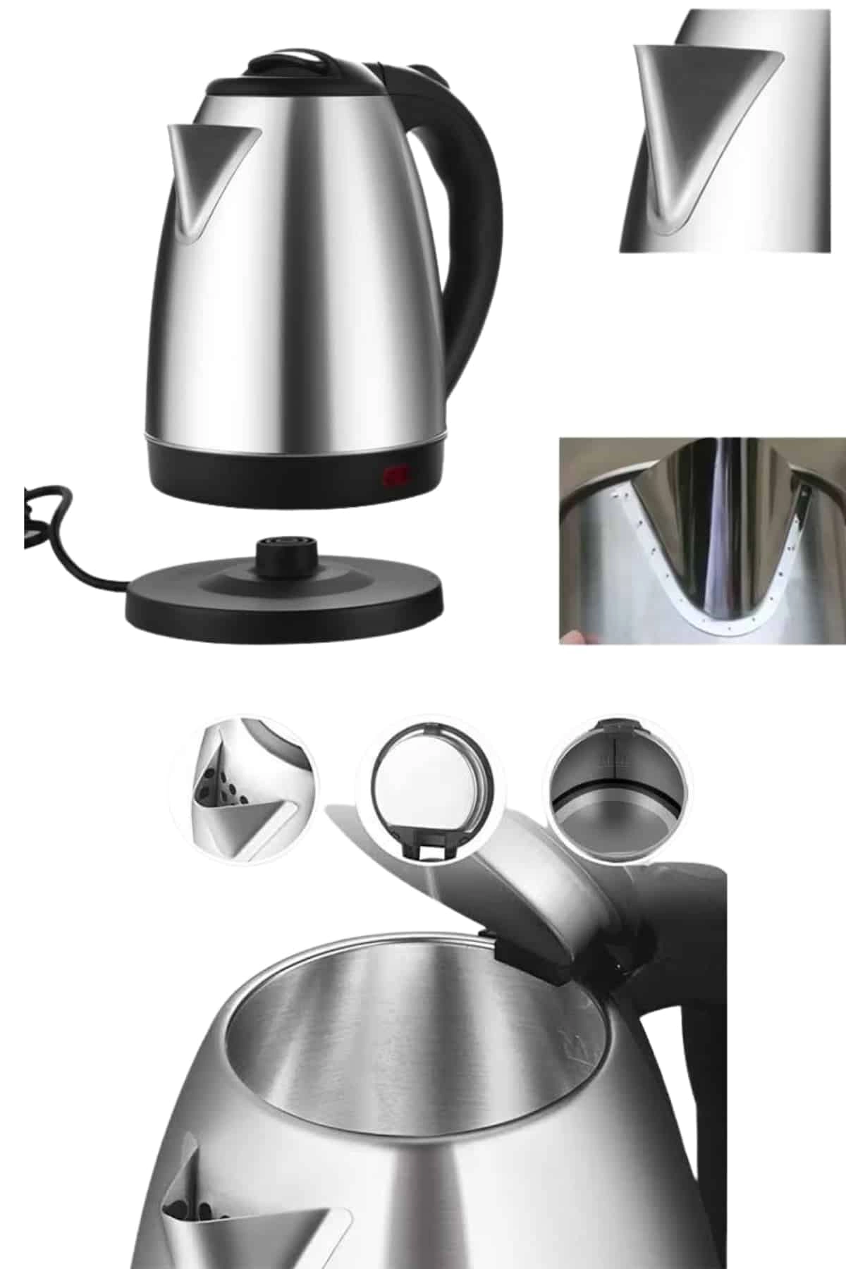 Kettle C F Tipi 220-240v Paslanmaz Çelik Elektrik Kablolu Otomatik Kapanma ( Lisinya )