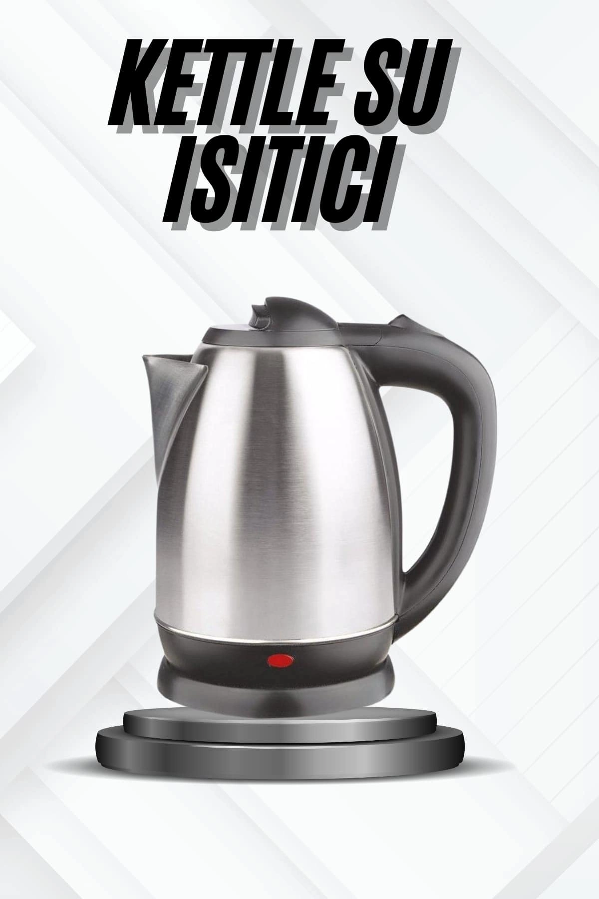 Kettle Su Isıtıcı C F Priz Uyumlu 220 - 240 V Paslanmaz Çelik Kablolu ( Lisinya )