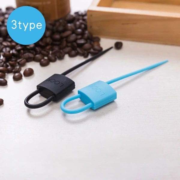 Kilit Şeklinde Silikon Kablo Ve Poşet Bağlama Atı (3'lü Set) ( Lisinya ) Kilit Şeklinde Silikon Kablo Ve Poşet Bağlama Atı (3'lü Set) ( Lisinya )