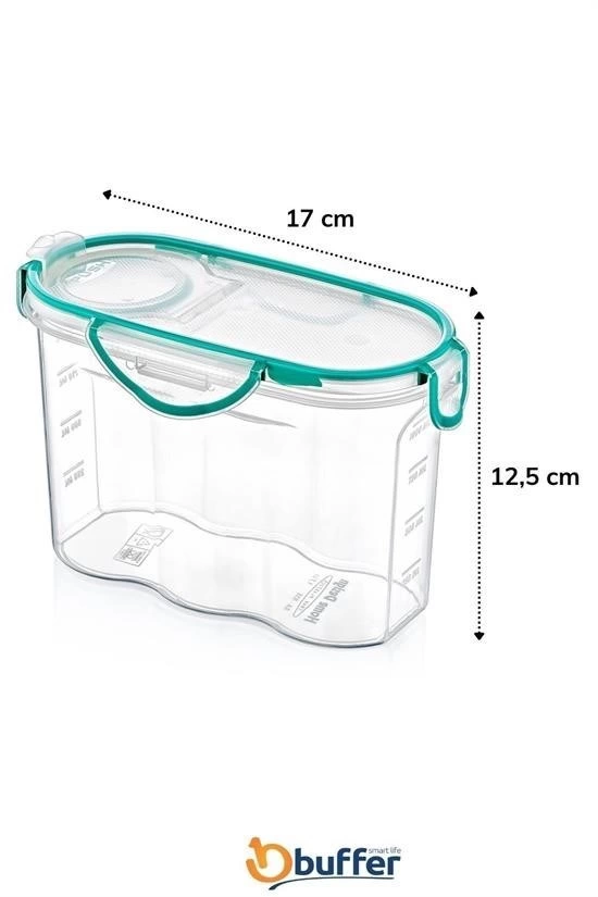 Kilitli Kapaklı Contalı Hava,su Sıvı Geçirmez 1,2 Litre Erzak Saklama Kabı-sa580 ( Lisinya ) Kilitli Kapaklı Contalı Hava,su Sıvı Geçirmez 1,2 Litre Erzak Saklama Kabı-sa580 ( Lisinya )