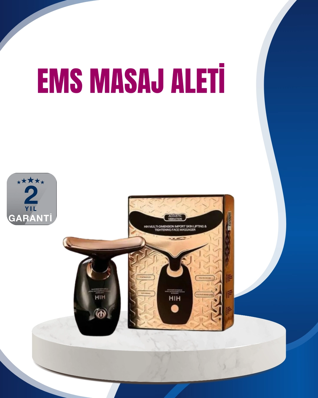 Kırışıklık Karşıtı Ultrasonik Titreşimli Yüz Masaj Aleti ( Lisinya )